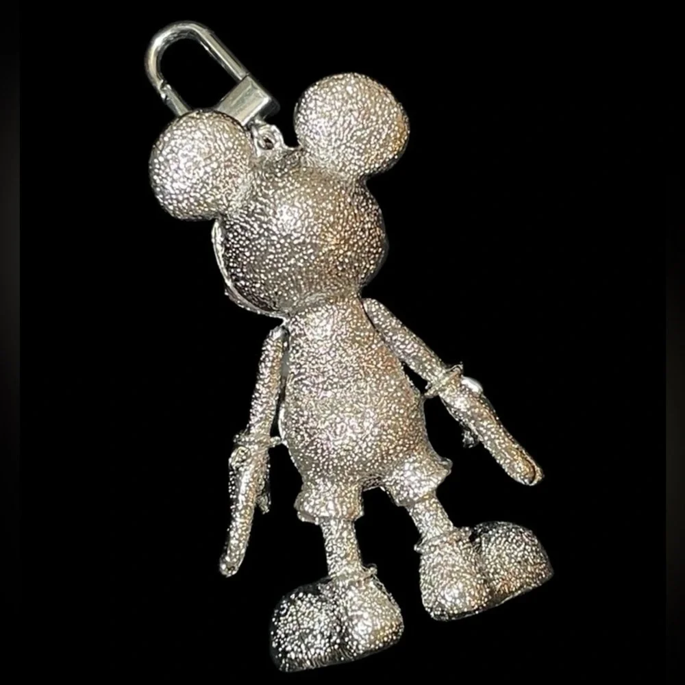 BAUBLEBAR Viral Silver-Tone Mickey Mouse Bag Backpack Charm Keychain Fob NEW NWT